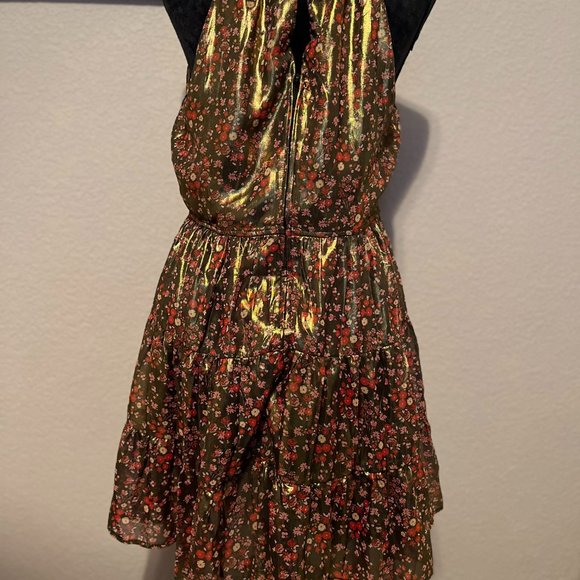 Floral Dress with gold shine - Picture 3 of 7